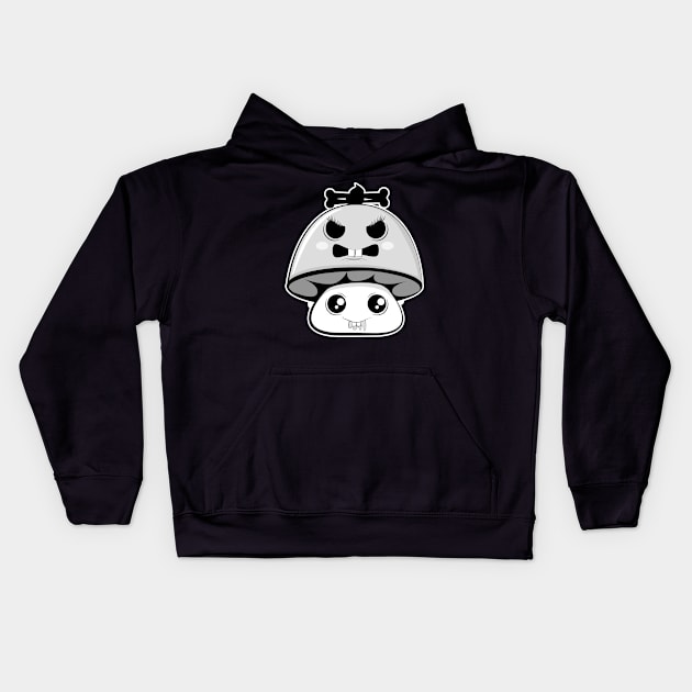 B&W Fungus Among Us Kids Hoodie by ORTEZ.E@GMAIL.COM